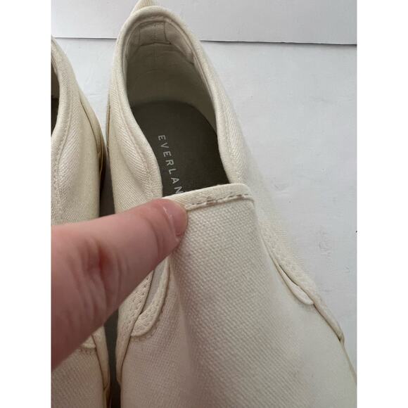 Everlane Women's The Forever Slip-On Canvas Sneaker Comfortable White Size 8.5 - Picture 3 of 10